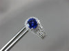 ESTATE 1.35CT DIAMOND & AAA TANZANITE 14KT WHITE GOLD 3D HALO HANGING EARRINGS