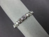 ESTATE .85CT DIAMOND 14KT WHITE GOLD MILGRAIN SIZABLE ETERNITY ANNIVERSARY RING