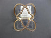 ESTATE WIDE .29CT DIAMOND 18KT ROSE GOLD 3D OPEN STAR FLOWER INFINITY LOVE RING