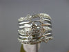 ESTATE WIDE .85CT DIAMOND 18KT WHITE GOLD MULTI ROW SEMI ETRNITY ETOLIE FUN RING