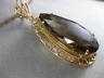ANTIQUE LARGE VICTORIAN AAA SMOKY TOPAZ 14KT ROSE GOLD TEARDROP PENDANT #20947