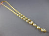ESTATE LARGE 13.96CT FANCY YELLOW DIAMOND 18K YELLOW GOLD ETERNITY LOVE NECKLACE