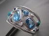 ANTIQUE WIDE 56.4CT DIAMOND & MULTI GEM 14KT WHITE GOLD BANGLE ONE OF A KIND!!!!