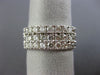 ESTATE WIDE 2.31CT DIAMOND 14KT WHITE GOLD 3 ROW SEMI ETERNITY ANNIVERSARY RING