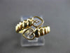 ESTATE .02CT DIAMOND 14KT YELLOW GOLD ETOILE SNAKE DOUBLE HEART LOVE RING #24487