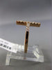 ESTATE .28CT ROUND DIAMOND 18KT ROSE GOLD 3D CLASSIC FAITH SIDEWAYS CROSS RING