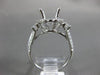 ESTATE LARGE 1.01CT DIAMOND 14KT WHITE GOLD 3 STONE SEMI MOUNT ENGAGEMENT RING