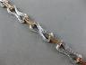 ESTATE WIDE .70CT DIAMOND 14KT WHITE & ROSE GOLD KNOT BUTTERFLY TENNIS BRACELET