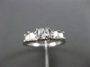 ESTATE 1.10CT DIAMOND PRINCESS PLATINUM 3D CLASSIC 5 STONE ENGAGEMENT RING 5mm