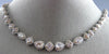 ESTATE LARGE 16.9CT WHITE & PINK DIAMOND 18KT WHITE & ROS GOLD ETERNITY NECKLACE