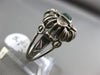 ANTIQUE .54CT DIAMOND & AAA EMERALD 14KT WHITE GOLD 3D HEART SHAPE FILIGREE RING