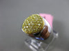 ESTATE WIDE .65CT YELLOW DIAMOND 18KT TWO TONE GOLD CIRCULAR PAVE FILIGREE RING