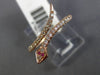 ESTATE .19CT DIAMOND & AAA RUBY 14KT ROSE GOLD 3D CLASSIC CRISS CROSS SNAKE RING