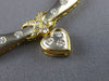 ESTATE LARGE .80CT DIAMOND 18K 2 TONE GOLD ETOILE HEART BAR LOVE NECKLACE #21901