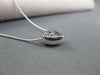 ESTATE .17CT HEART DIAMOND SOLITARE 14KT WHITE GOLD PENDANT G VS W/ CHAIN # 6984