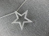 ESTATE .52CT DIAMOND 14KT WHITE GOLD 3D CLASSIC OPEN STAR LOVE FLOATING PENDANT
