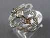 LARGE 1.60CT WHITE & CHOCOLATE FANCY DIAMOND 18KT WHITE GOLD 3D ANNIVERSARY RING