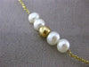 ESTATE PEARL 14KT YELLOW GOLD 3D MULTI PEARL BY THE YARD BEAD NECKLACE #24941