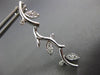ESTATE .40CT DIAMOND 14K WHITE GOLD MULTI LEAF ELONGATED HANGING EARRINGS #21077