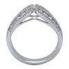 ESTATE .84CT DIAMOND 18K WHITE GOLD 3D CLASSIC CHANNEL MILGRAIN ANNIVERSARY RING