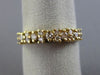 ESTATE .38CT DIAMOND 14KT YELLOW GOLD 3D SEMI ETERNITY WEDDING ANNIVERSARY RING