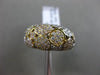 ESTATE 1.14CT DIAMOND 18KT TRI COLOR GOLD 3D CLUSTER MULTI CIRCLE ETOILE RING