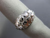 ANTIQUE WIDE .50CT DIAMOND PLATINUM 3D FILIGREE WEDDING ANNIVERSARY RING #26220