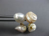 ANTIQUE LARGE PEARLS 14KT YELLOW GOLD CLASSIC BAROQUE DOUBLE SIDED CUFFLINK