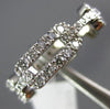 ESTATE 1.0CT DIAMOND 14KT WHITE GOLD 3D LINK RECTANGULAR FLEXIBLE ETERNITY RING