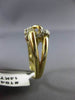 ESTATE .35CT DIAMOND 14K TWO TONE GOLD OPEN LOVE KNOT CIRCLE OF LIFE RING #19483