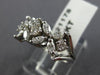 ANTIQUE WIDE .65CT ROUND & MARQUISE DIAMOND 14K WHITE GOLD 3D FLORAL RING #21178