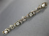 ANTIQUE 1.0CT OLD MINE DIAMOND & PEARL 14K WHITE GOLD FLOWER PIN BROOCH #19162