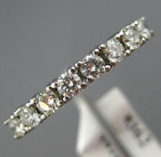ESTATE .53CT DIAMOND 14KT WHITE GOLD SEMI ETERNITY WEDDING ANNIVERSARY RING #362