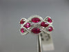 ESTATE WIDE 1.44CT DIAMOND & AAA RUBY 14KT WHITE GOLD INFINITY ANNIVERSARY RING