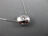 ESTATE .15CT ROUND CUT DIAMOND 14KT WHITE GOLD 3D ROUND SOLITAIRE PENDANT#19649