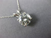 ESTATE 1.80CT MONZONITE 14KT WHITE GOLD 3D CLASSIC SOLITAIRE PENDANT #MILANO005
