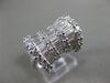 ESTATE WIDE 2.14CT ROUND & BAGUETTE DIAMOND 18K WHITE GOLD 3D MULTI ROW BOW RING