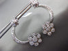 ESTATE LARGE 1.75CT DIAMOND 14KT WHITE GOLD ETOILE FLOWER MOON HANGING EARRINGS