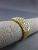 ESTATE WIDE 1.44CT DIAMOND 18K YELLOW GOLD CLASSIC PAVE WEDDING ANNIVERSARY RING
