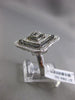 ESTATE LARGE 1.01CT BLACK WHITE DIAMOND 18K 2 TONE GOLD 3D MULTI SQUARE FUN RING