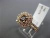 EFFY WIDE 1.0CT WHITE & CHOCOLATE FANCY DIAMOND 14KT ROSE GOLD HALO PROMISE RING