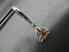 ESTATE .83CT WHITE & PINK DIAMOND 14KT WHITE & ROSE GOLD TRILLION HALO EARRINGS