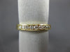 ESTATE .42CT DIAMOND 14KT YELLOW GOLD 3D CLASSIC CHANNEL ANNIVERSARY RING #14595