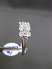 ESTATE WIDE 1.20CT DIAMOND 14K WHITE GOLD 3D DOUBLE ROW WEDDING ANNIVERSARY RING