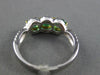 ESTATE 1.44CT DIAMOND & AAA EMERALD 18KT 2 TONE GOLD 3D PAST PRESENT FUTURE RING