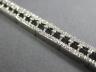 ESTATE WIDE 1.62CT DIAMOND 14KT WHITE GOLD CLASSIC 3 ROW ETOILE TENNIS BRACELET