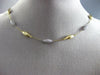 ESTATE 1.35CT DIAMOND 14K WHITE & YELLOW GOLD MATTE SHINNY BY THE YARD NECKLACE