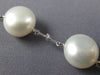 ESTATE LARGE .06CT DIAMOND & AAA PEARL 14KT WHITE GOLD CLASSIC LARIAT NECKLACE