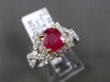 ANTIQUE 2.21CT DIAMOND & AAA RUBY 18KT TWO TONE GOLD INFINITY ENGAGEMENT RING
