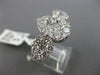 ESTATE LARGE 3.15CT DIAMOND 18KT WHITE GOLD 3D PAVE PEAR SHAPE CLUSTER FUN RING